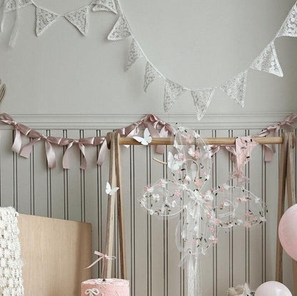 Party Lace Hanging Banner Tent Decor Birthday Decoration