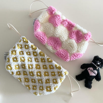 귀여운 Cute Printed Plush Mini Bag