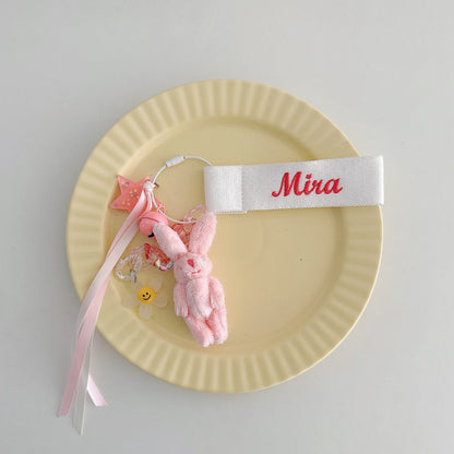 Custom Name Plush Bunny Name Tag