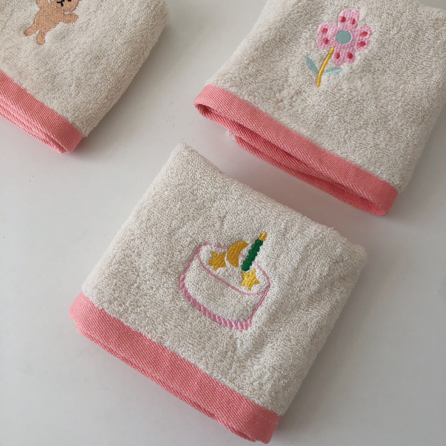 Embroidered Baby Pure Cotton Soft Face Towel