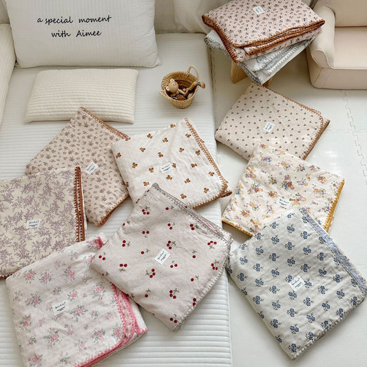 100% Cotton Gauze Dotted Blanket - Marshmallow Soft Gauze