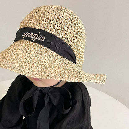 Handmade children’s straw sun hat with Custom name