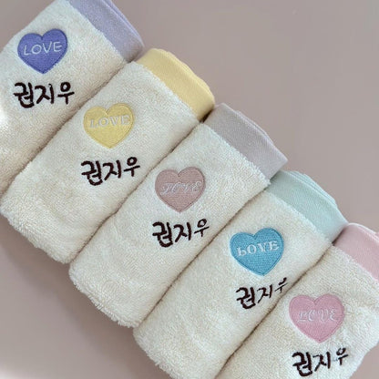 Custom Name Absorbent Face Towel for Kids Pure Cotton