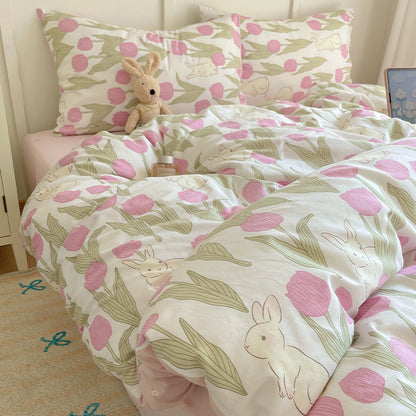 Forest Style Pure Cotton Bedding Set - 100% Cotton 4-Piece and 3-Piece Sets